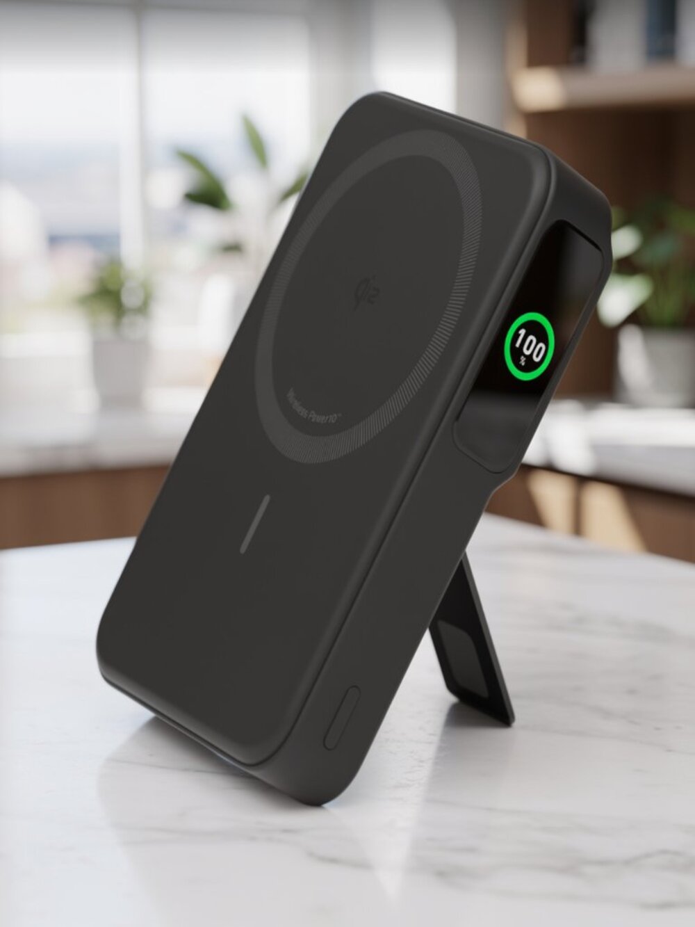 Power Bank, Qi2 Certified 15W Ultra-Fast MagSafe-Compatible Portable - Black